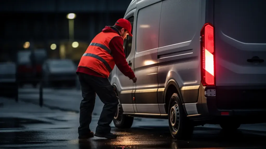checking the sensor alarm system of a van alarm system