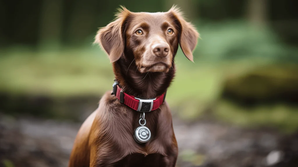 a_dog_with_a_GPS_alarm_tracker_on